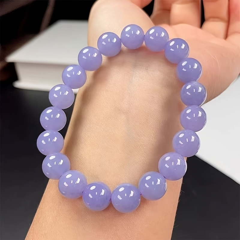 Light Purple Round Bead Bracelet, Small Batch Design